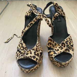 Vintage 90s Leopard Cheetah Steve Madden Platforms